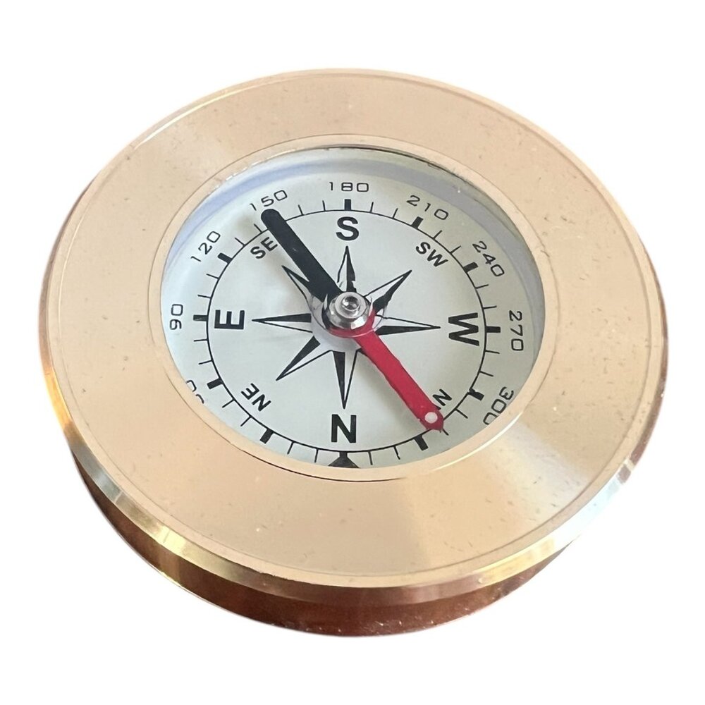 DNV Det Norske Veritas Navigation Compass With Engraved Wooden Box & Hinged Lid - Picture 3 of 6